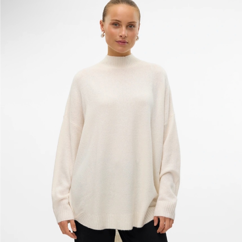 New with Tags! Vero Moda VM Plaza KNITTED PULLOVER in Birch/Melange
